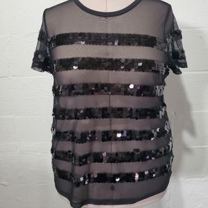 Torrid Mesh Sequin Top